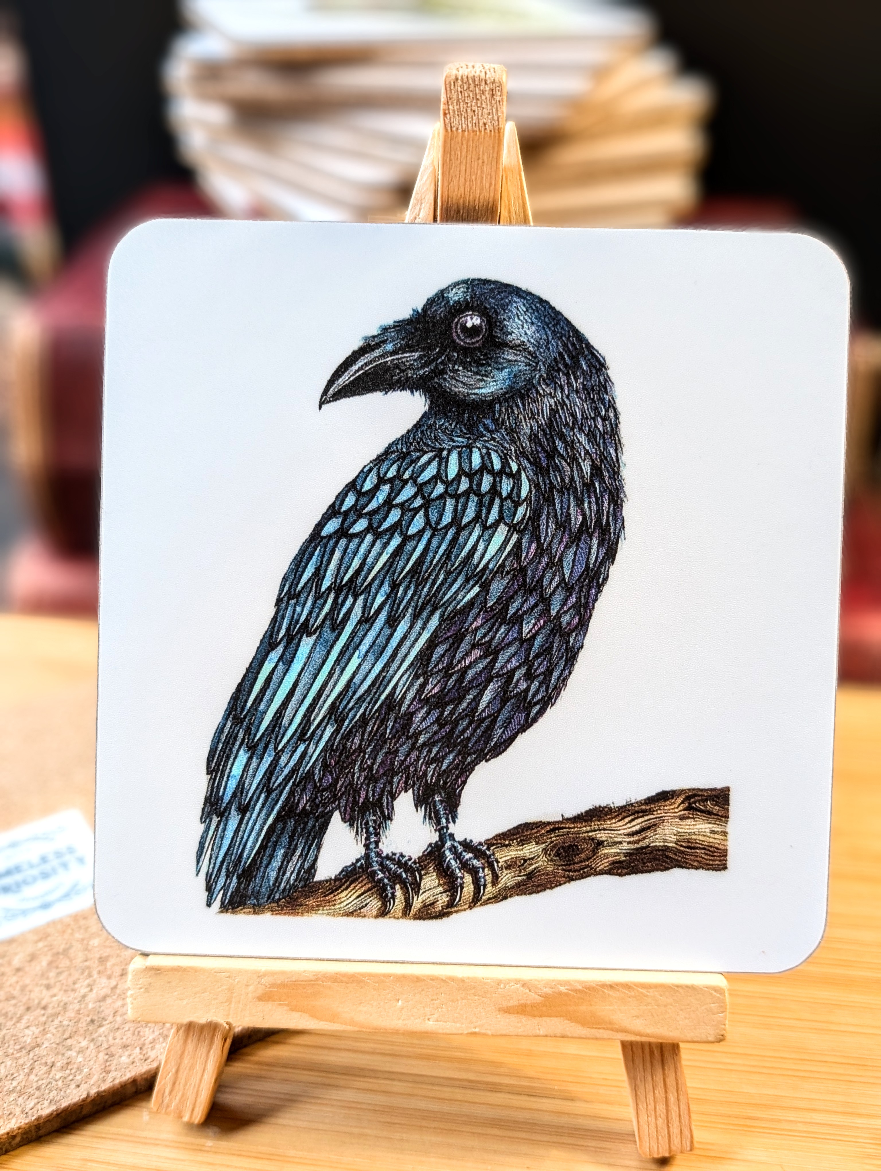 Timeless Curiosity UK Raven coaster